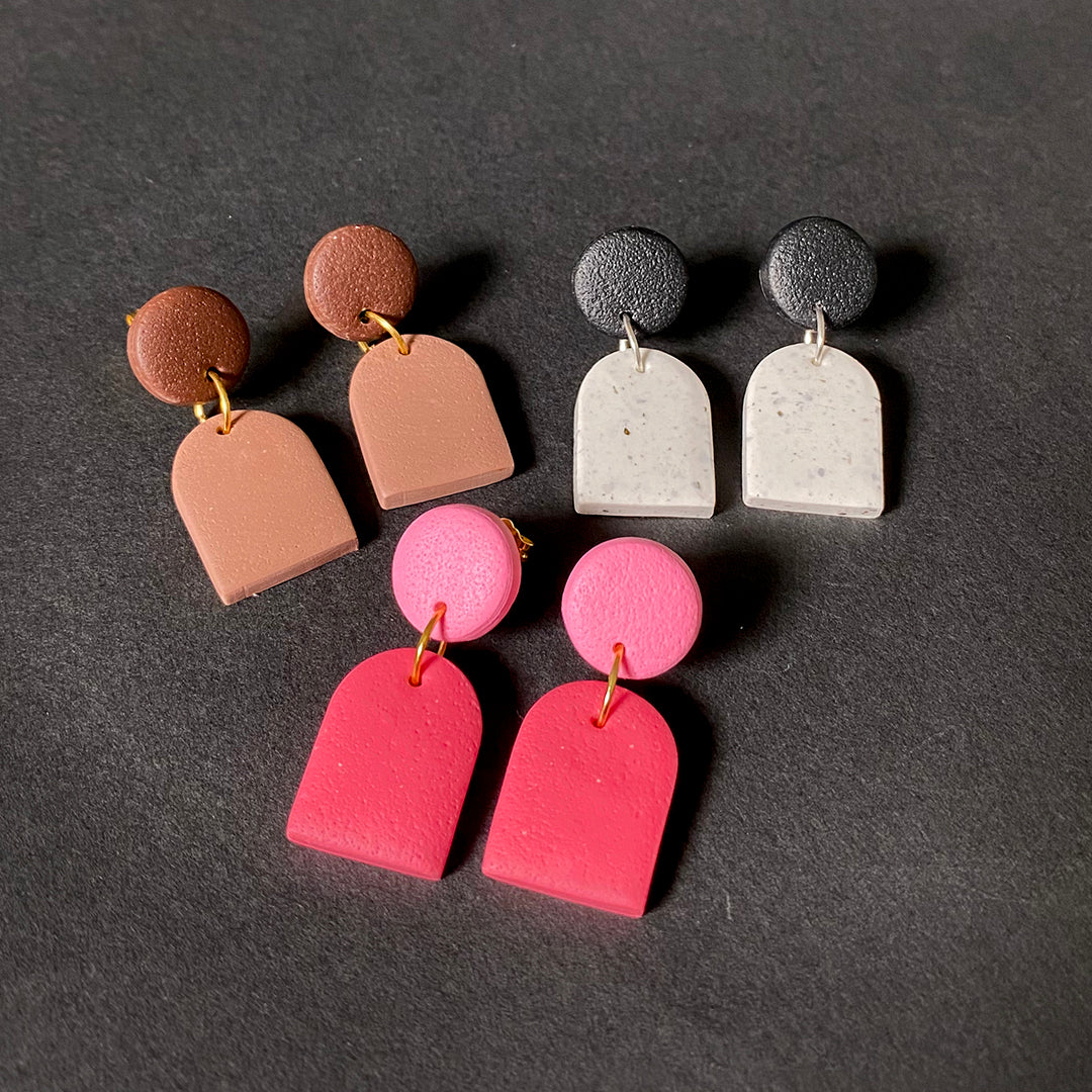 Polymer clay earrings - Windows - Freddy's Designs